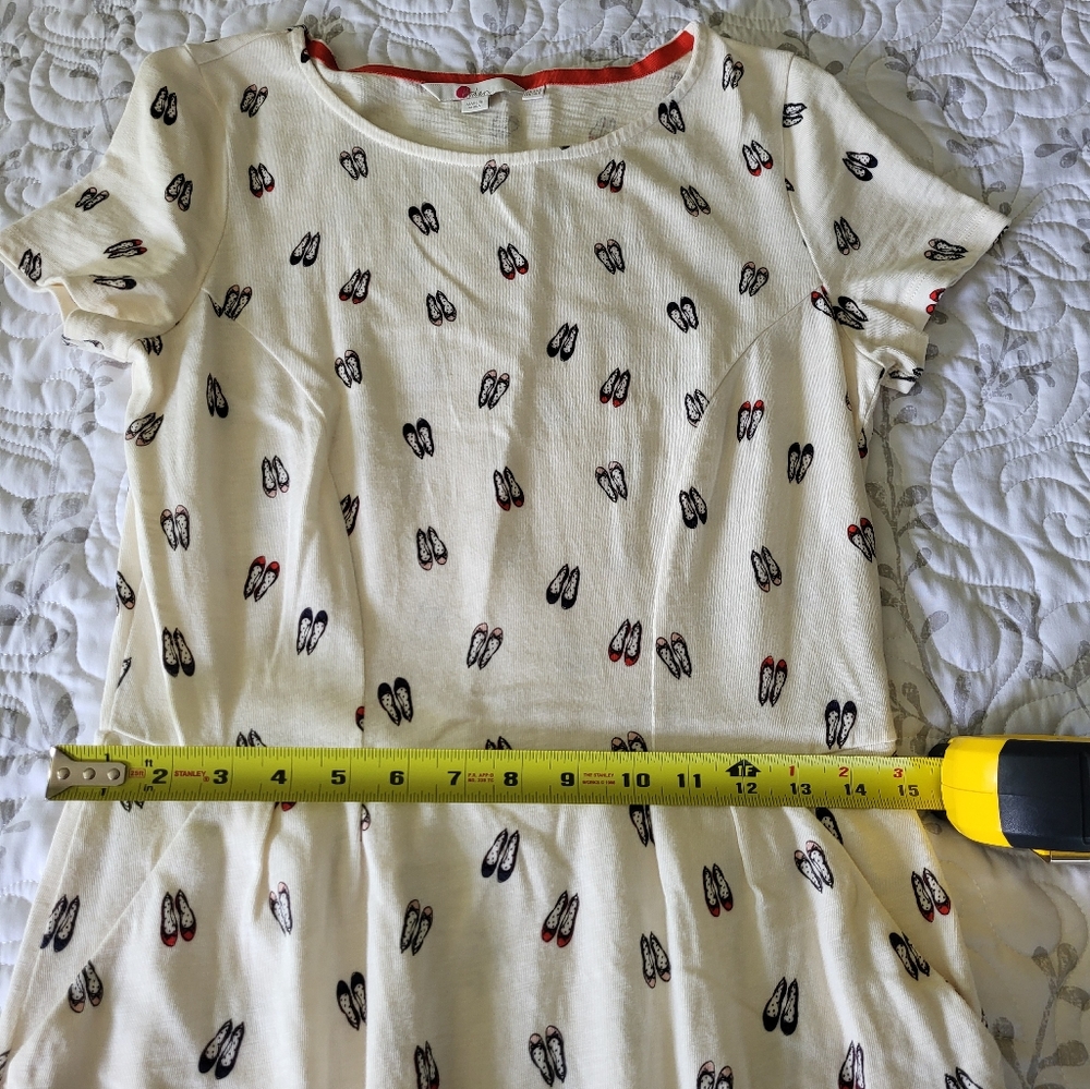 Boden Ballet Slipper Print Dress - Picture 2 of 7